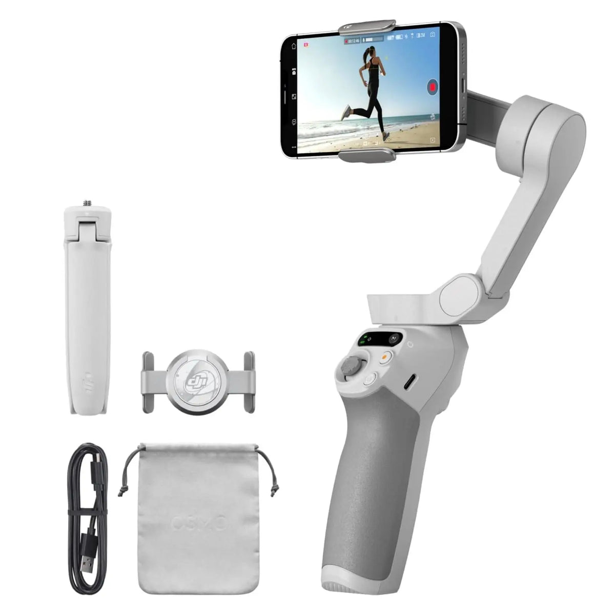 DJI, Estabilizador inteligente Osmo Mobile SE en tres ejes para teléfonos, portátil y plegable, brazo extensible integrado - SacrificioShop