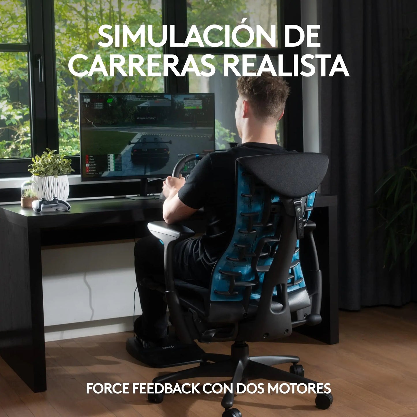 Logitech G29, Driving Force Volante de Carreras y Pedales, Force Feedback, Aluminio Anodizado, Palancas de Cambio, Enchufe Eu, Ps4/Ps3/Pc/Mac, USB 2.0/Alámbrico, PS4, PS3, Window 10.81, Windows 8, Windows 7, Mac OS 10.10+, Negro Logitech G