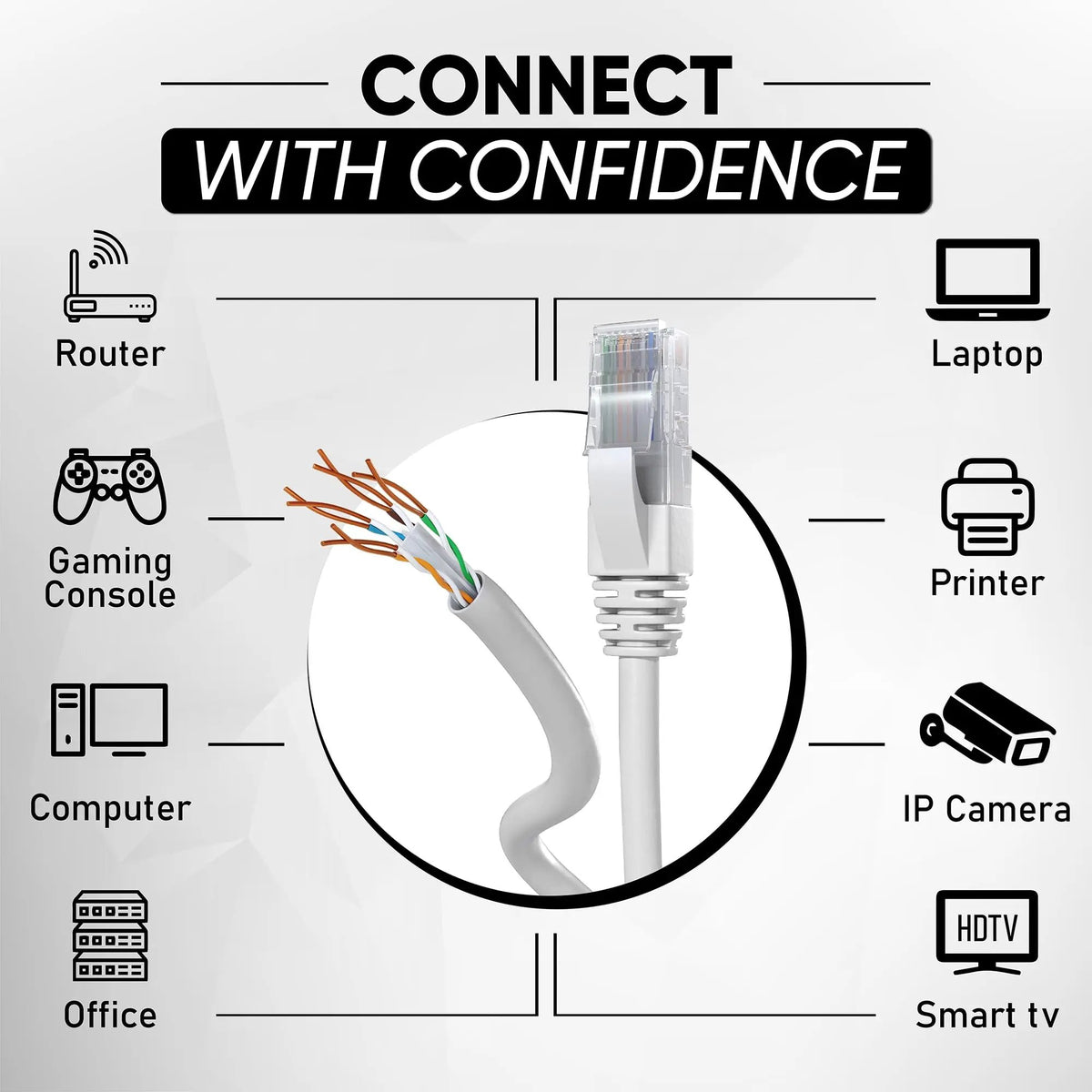 Mr. Tronic Granel Cable Ethernet Cat 6 De 100m, Bulk Cable de Red LAN Para Internet Rápida & Fiable - AWG24 Cat6 a Granel, 1 Gbps Internet 250 MHz UTP CCA (100 Metros, Gris) Mr. Tronic