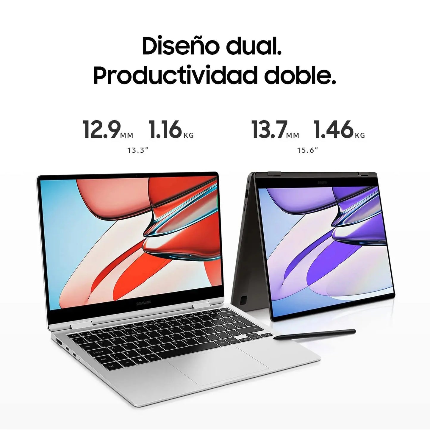 SAMSUNG Galaxy Book3 360 - Portátil convertible 13.3" WQXGA+ (Intel Core i5-1360P, 16GB RAM, 512GB SSD, Windows 11) - SacrificioShop