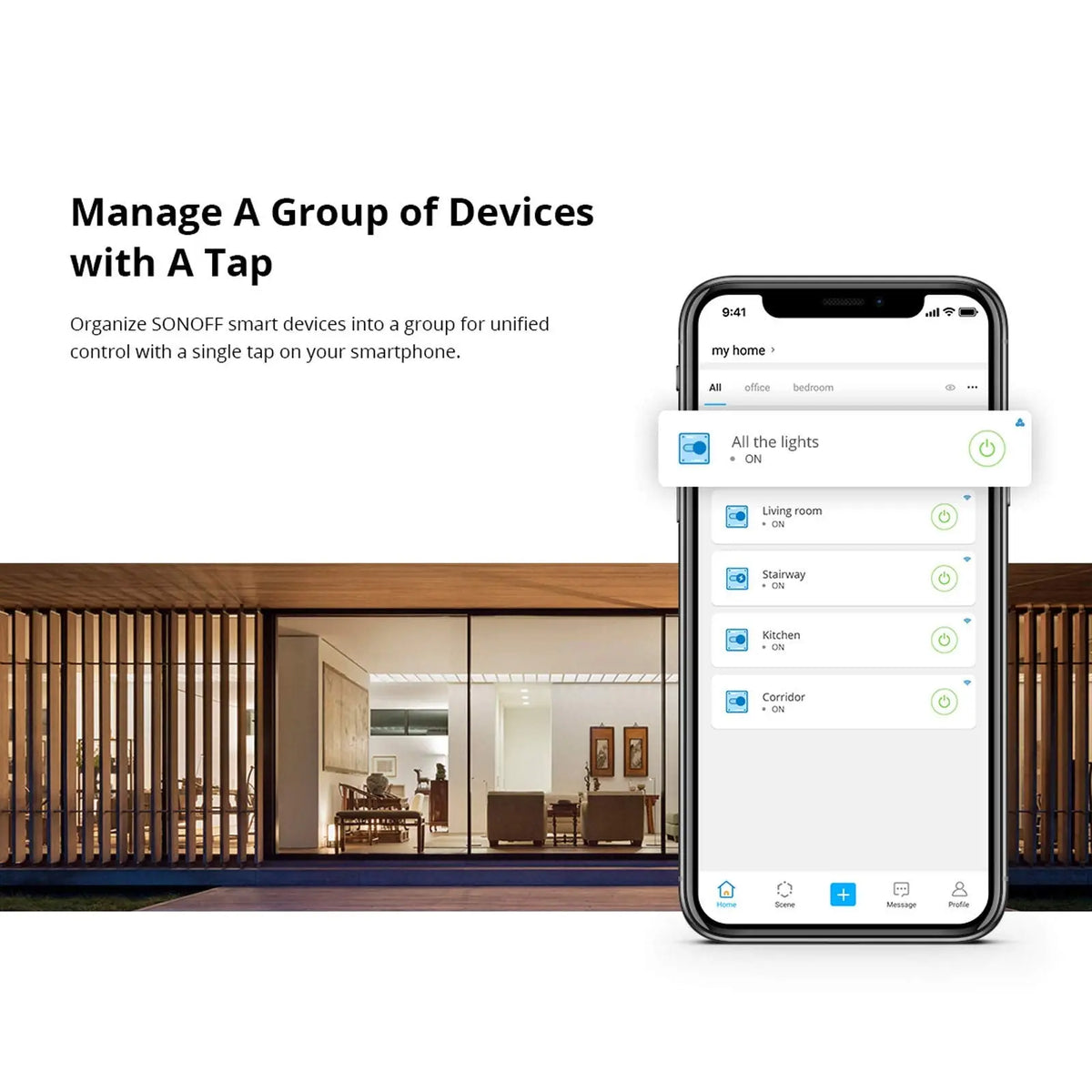 SONOFF BASICR2 10 A Interruptor Inalámbrico Wi-Fi Inteligente, Módulo Universal para Bricolaje para Solución de Automatización Domótica. SONOFF