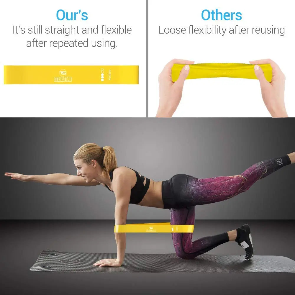 TechStone Juego de Bandas Resistencia para Hombres y Mujeres, Paquete de 5 Diferentes Niveles de Resistencia Bandas elásticas Gimnasio en casa Entrenamiento a Largo Plazo Bolsa de Transporte Gratuita TechStone