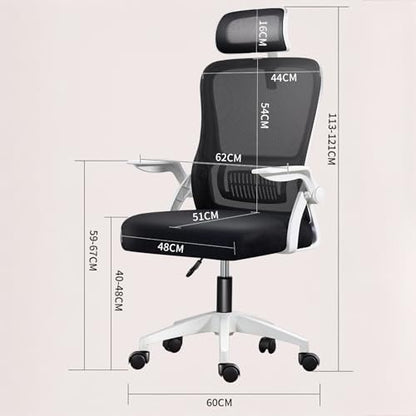 Silla Ergonómica de Oficina con Soporte Lumbar y Reposacabezas