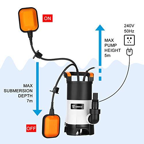 DEKO 400W Bomba de aguas sucias con interruptor de flotador y flujo máximo de 8000L/H, para riego de piscinas y jardines Mejora del hogar DEKO Bombas sumergibles, DEKO, Mejora del hogar SacrificioShop sacrificioshop.com Spain A Coruña B08RN5W5MZ 44.99 DEKO 400W Bomba de aguas sucias con interruptor de flotador y flujo máximo de 8000L/H, para riego de piscinas y jardines - Default Title