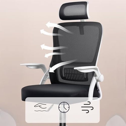 Silla Ergonómica de Oficina con Soporte Lumbar y Reposacabezas
