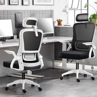 Silla Ergonómica de Oficina con Soporte Lumbar y Reposacabezas