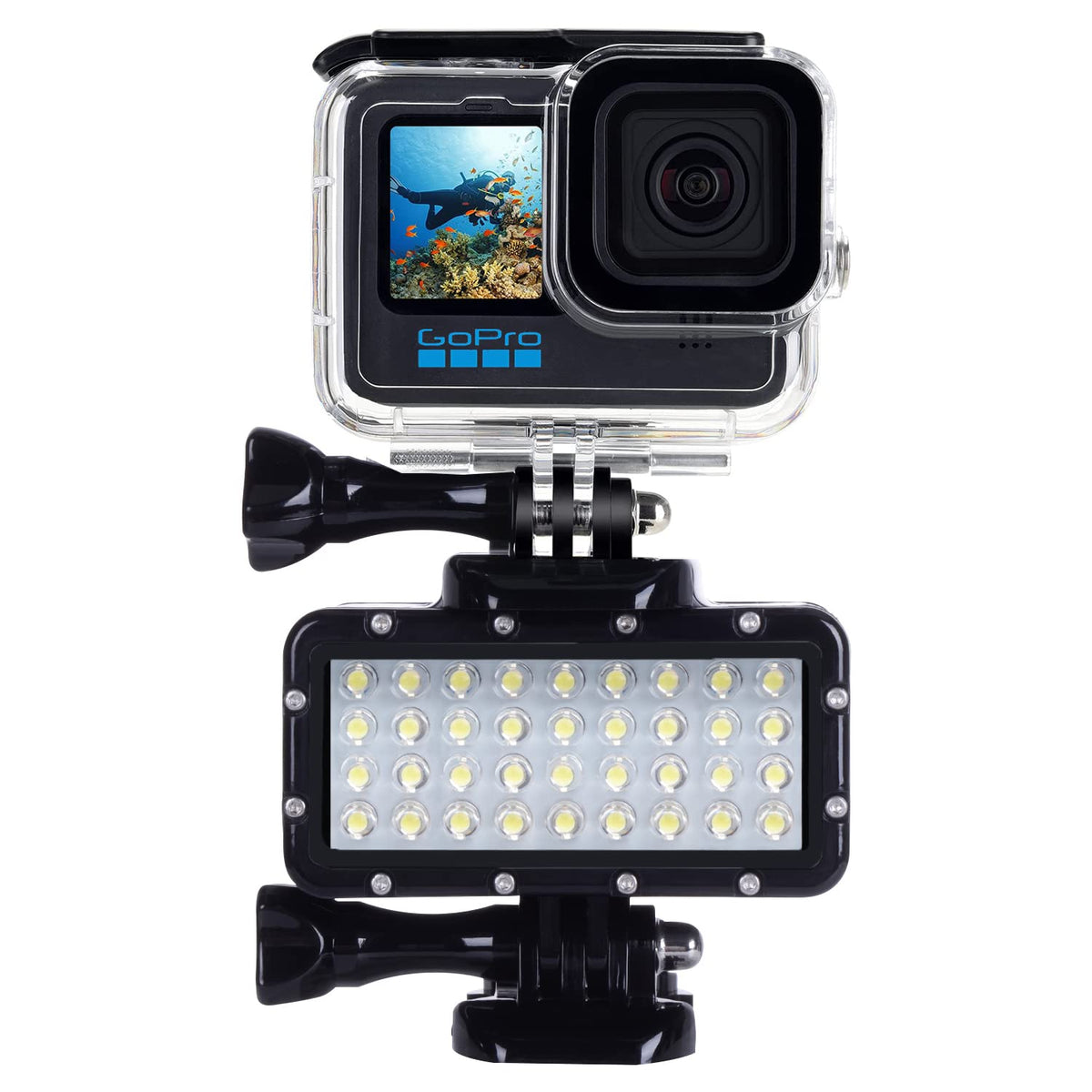 Luz LED subacuática Suptig para GoPro — Regulable, hasta 45 m