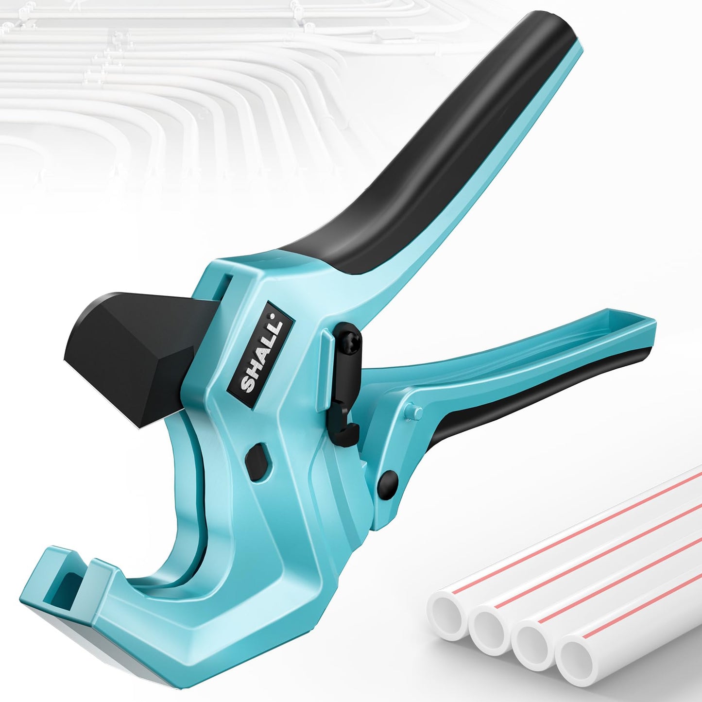 SHALL Cortador de tubos de plástico de 2,5"(63 mm), cortador de PVC