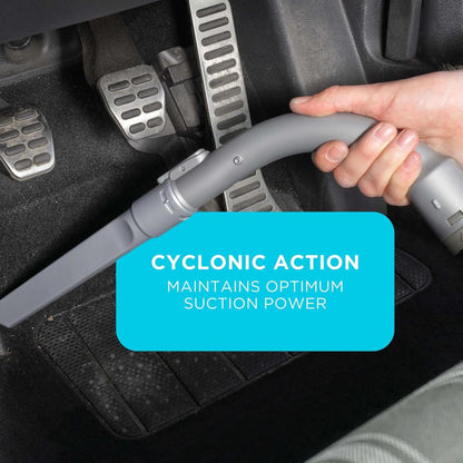 Black+Decker Aspiradora de Mano sin Bolsa para Coche con Manguera Flexi y conexión para Coche de 12V, Incluye Boquilla para hendiduras y Cepillo para tapicería