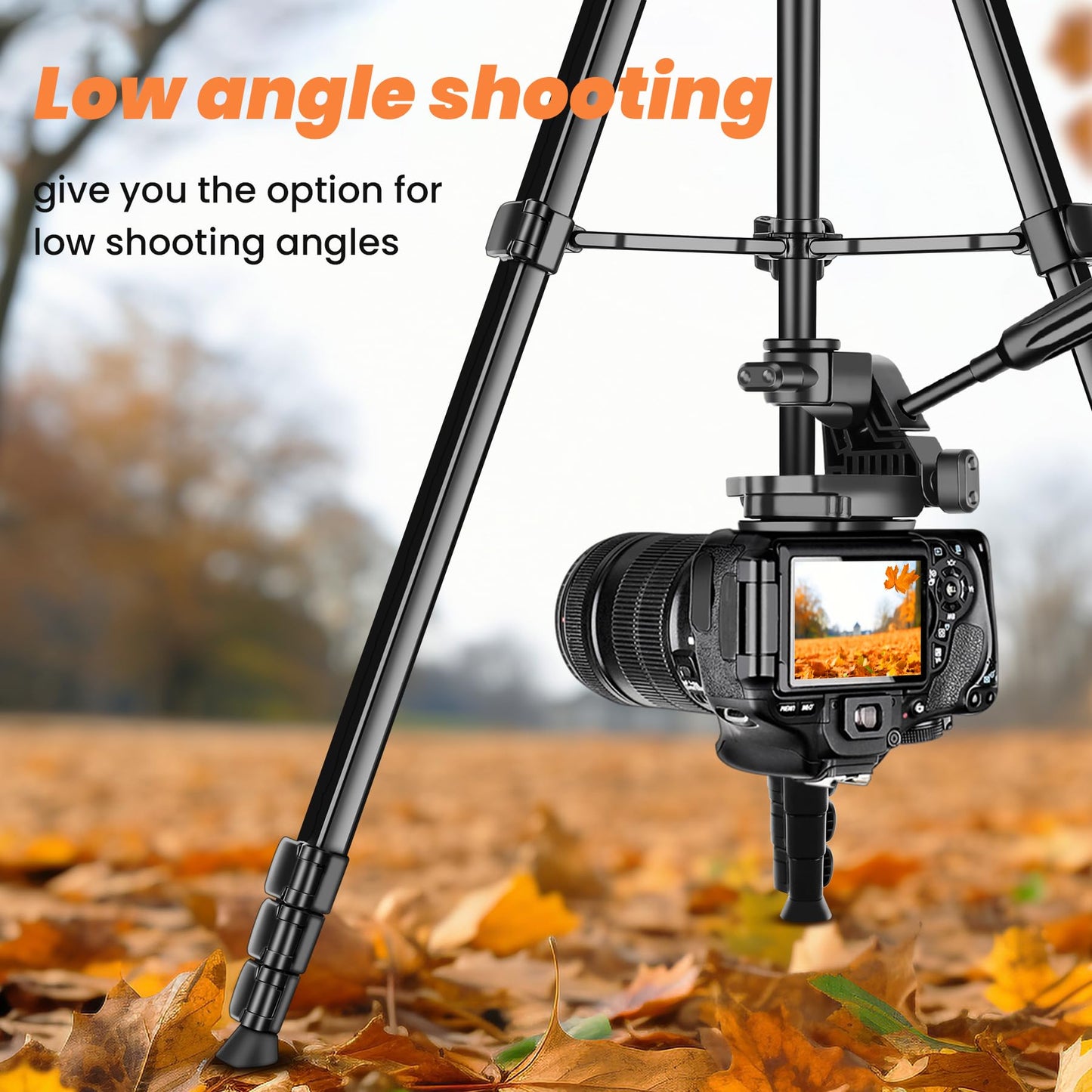 Nineigh 190cm Trípode Cámara, Trípode para Móvil con Columna Central Transversal, Ligero Trípode de Aluminio - SacrificioShop