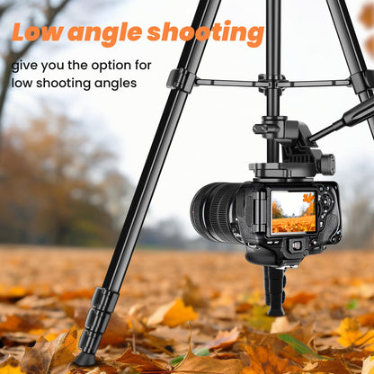Nineigh 190cm Trípode Cámara, Trípode para Móvil con Columna Central Transversal, Ligero Trípode de Aluminio - SacrificioShop