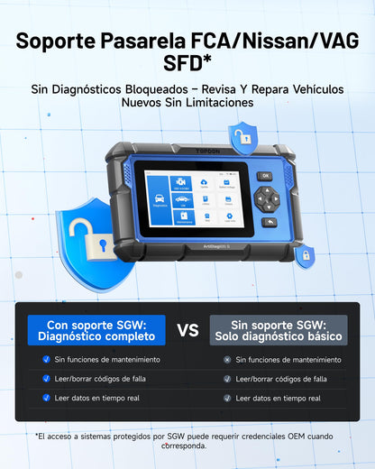TOPDON AD600S obd2 Diagnosis con 4 Sistemas y 9 Funciones de Reinicio
