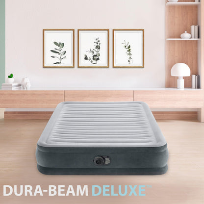 Intex 67768 Dura-Beam Deluxe Comfort-Plush Colchón Hinchable, 137x191x33cm