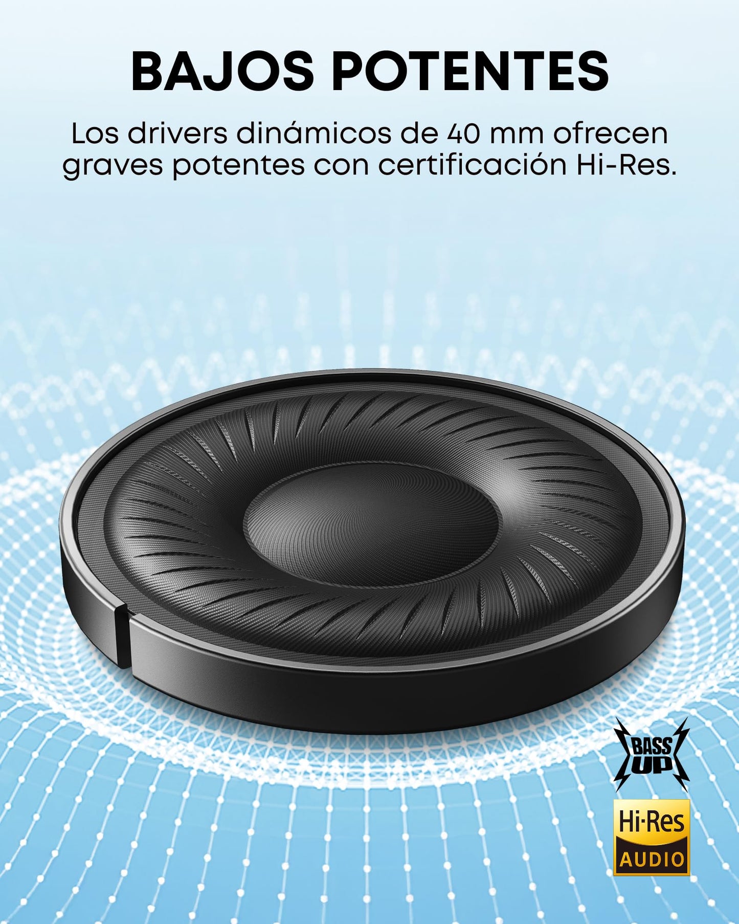 Soundcore Q20i Cascos Inalámbricos Bluetooth con Cancelación de Ruido Activa Híbrida by Anker, Reproducción ANC 40 Horas