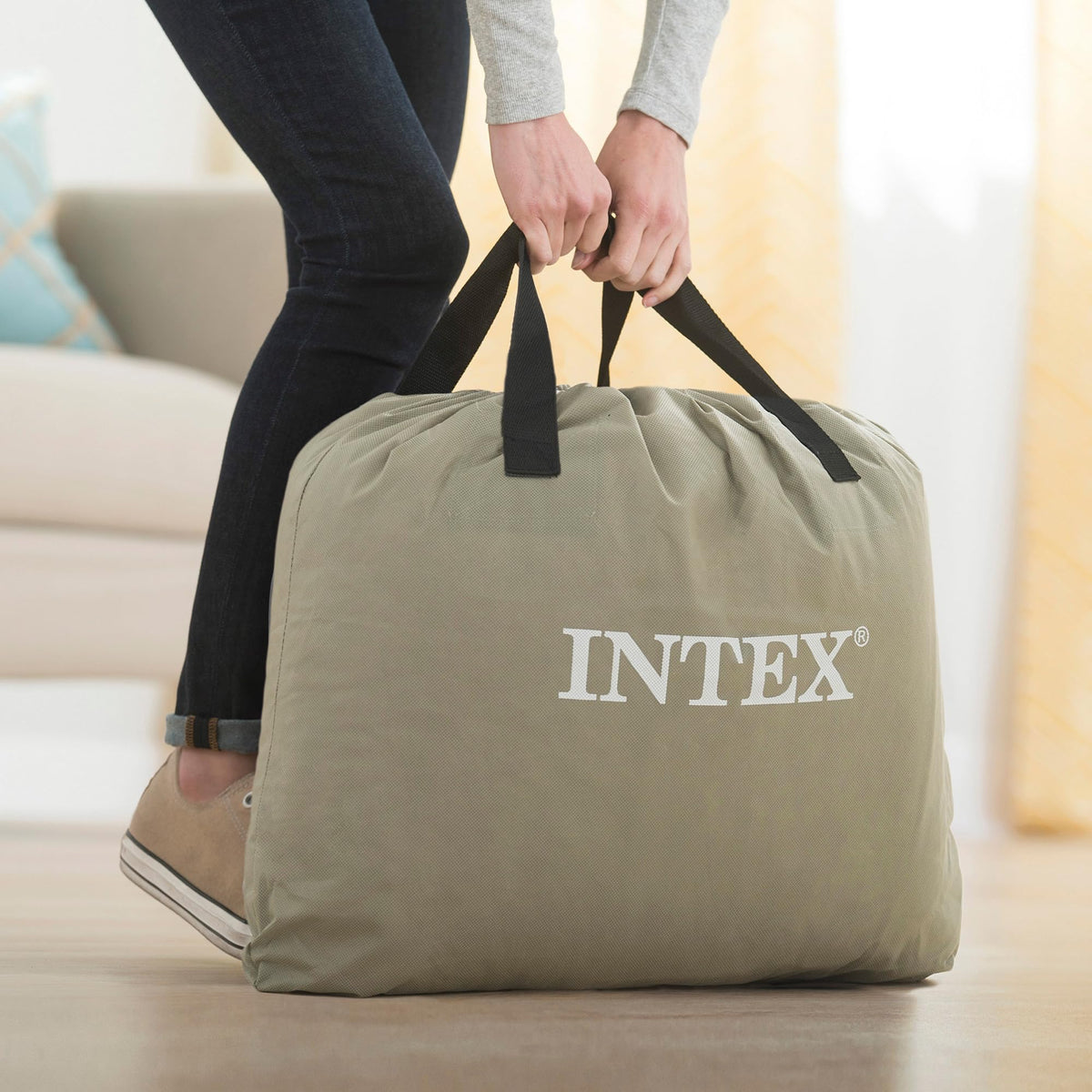 Intex 67768 Dura-Beam Deluxe Comfort-Plush Colchón Hinchable, 137x191x33cm