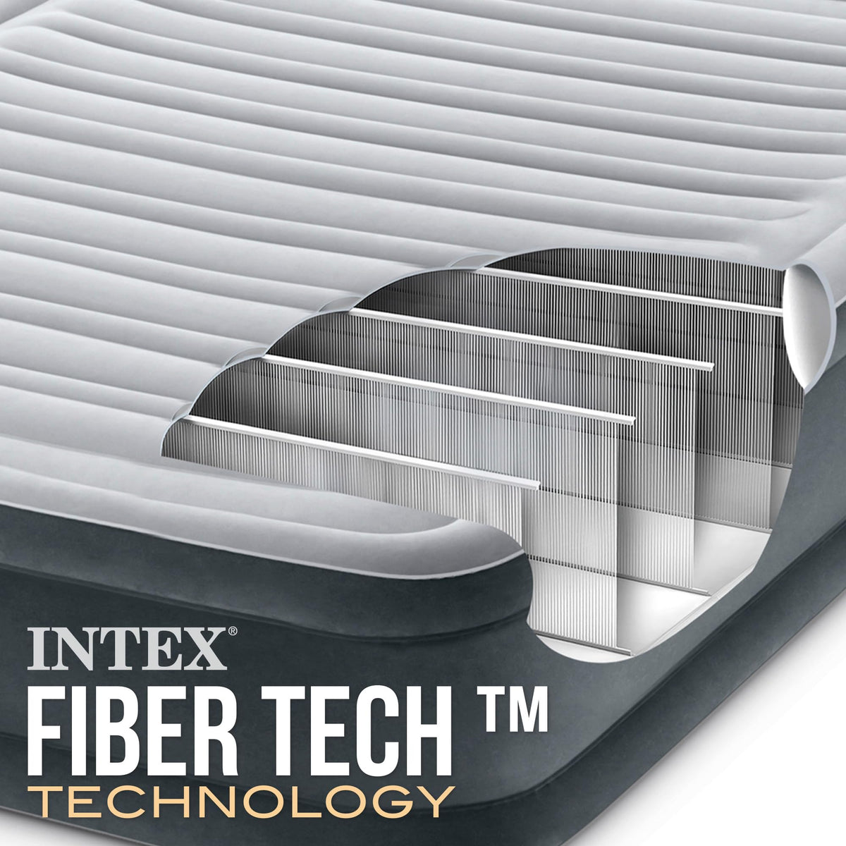 Intex 67768 Dura-Beam Deluxe Comfort-Plush Colchón Hinchable, 137x191x33cm