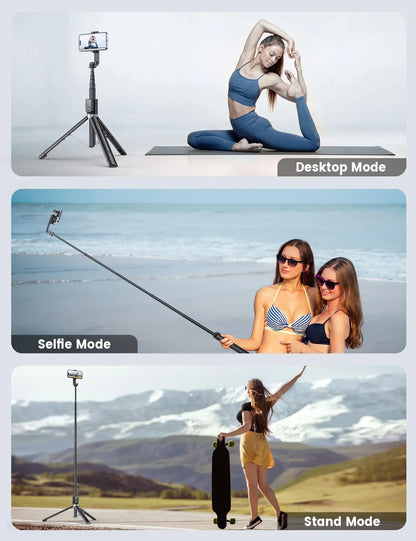 ANXRE Palo Selfie - 150CM Tripode para Movil con Control Remoto Desmontable para Teléfono Móvil, Compatible con iPhone 14 13 12 11 Pro XS MAX XR, Android, GoPro ANXRE