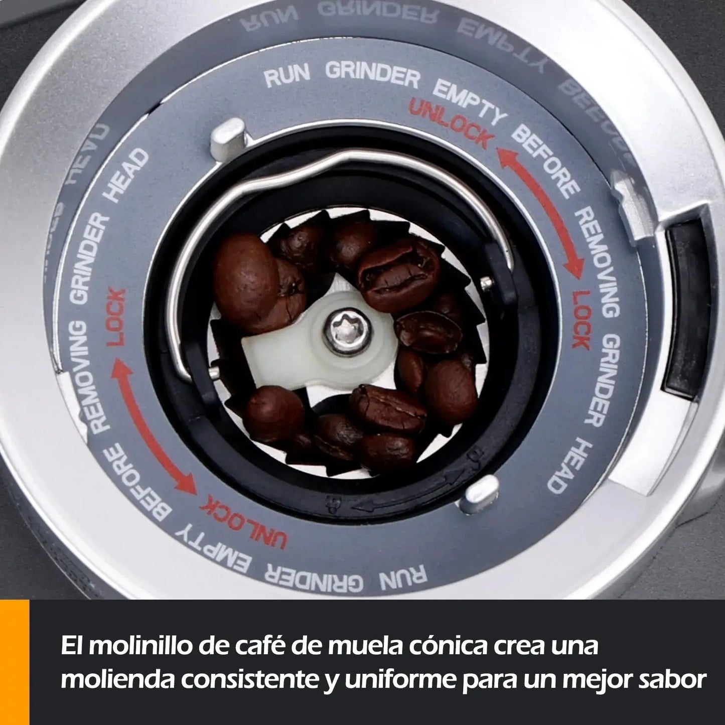 Aigostar Molinillo de Café Eléctrico con 52 Ajustes de Molido Molinillo Café de Cono Aigostar