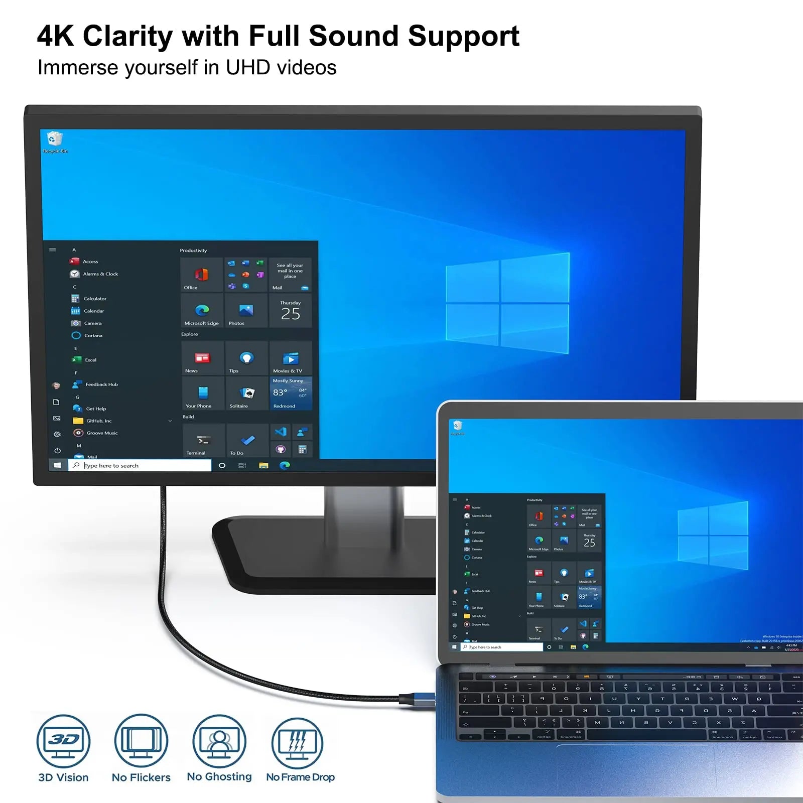 BENFEI Cable USB C a DisplayPort 1.8M (8K@60Hz, 4K@144Hz), Cable USB C a DP [Compatible con Thunderbolt 3/4] con iPhone 15 Pro/Max, MacBook Pro/Air 2023, iPad Pro, iMac, S23, XPS 17 BENFEI