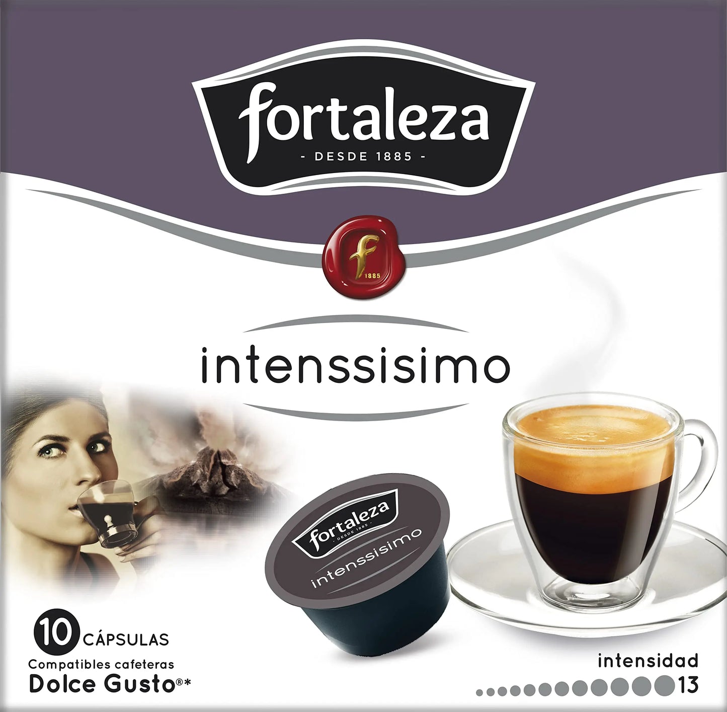 Café FORTALEZA - Cápsulas de Café Intenssisimo Compatibles con Dolce Gusto - Pack 4 x 10 - Total 40 cápsulas CAFÉ fortaleza – desde 1885 -