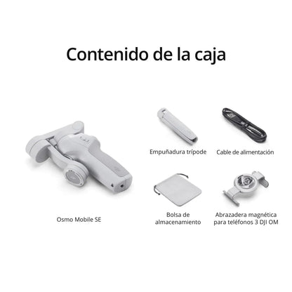 DJI, Estabilizador inteligente Osmo Mobile SE en tres ejes para teléfonos, portátil y plegable, brazo extensible integrado - SacrificioShop