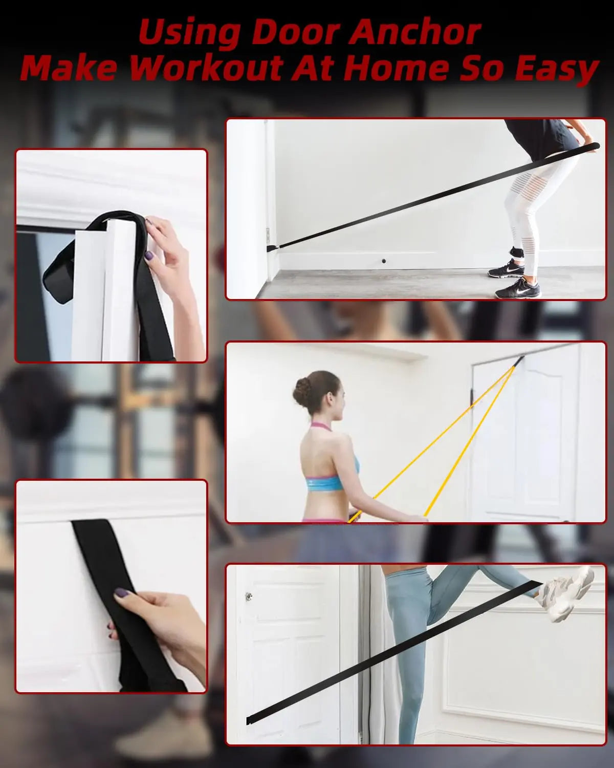 FAOKZE Bandas de Resistencia con 5 Niveles de Resistencia, con Anclaje para Puerta, Bolsa de Transporte FAOKZE