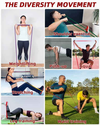 FAOKZE Bandas de Resistencia con 5 Niveles de Resistencia, con Anclaje para Puerta, Bolsa de Transporte FAOKZE