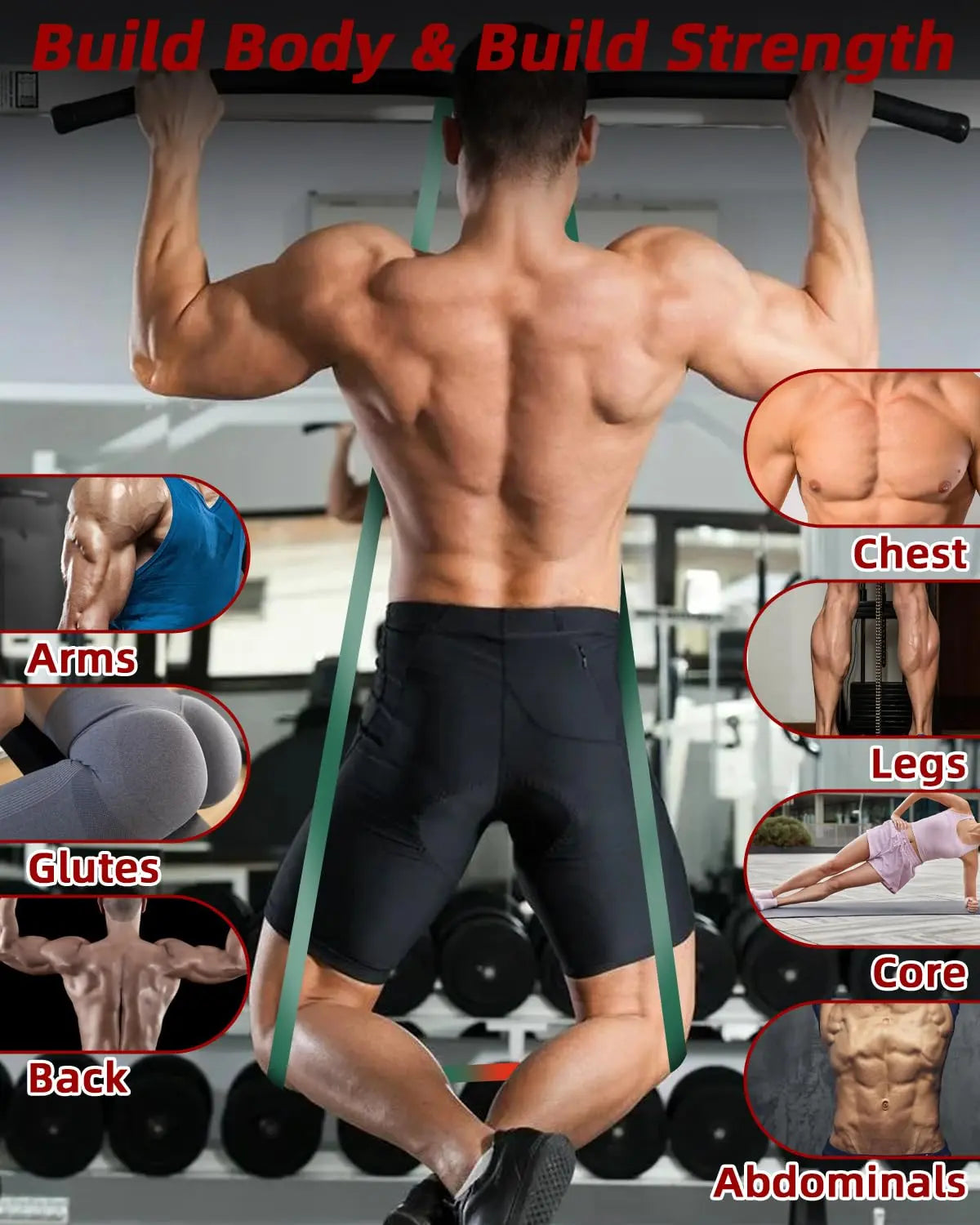 FAOKZE Bandas de Resistencia con 5 Niveles de Resistencia, con Anclaje para Puerta, Bolsa de Transporte FAOKZE