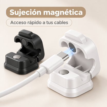 Organizador Magnético de Cables Adhesivo | Pack de 6 Unidades