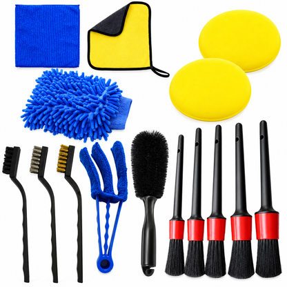 Kit de 15 Accesorios para Limpieza y Detallado del Coche | SacrificioShop