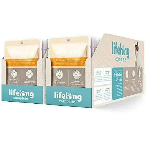 Lifelong Alimento completo para gatos adultos - Selección de pescado en gelatina, 4,8 kg (48 bolsitas x 100g) Productos para animales Lifelong Húmeda, Lifelong, Productos para animales SacrificioShop sacrificioshop.com {{ shop.shopifyCountryName }} {{ shop.shopifyProvince }} B09587B6B4 18.37 Lifelong Alimento completo para gatos adultos - Selección de pescado en gelatina, 4,8 kg (48 bolsitas x 100g) - Default Title