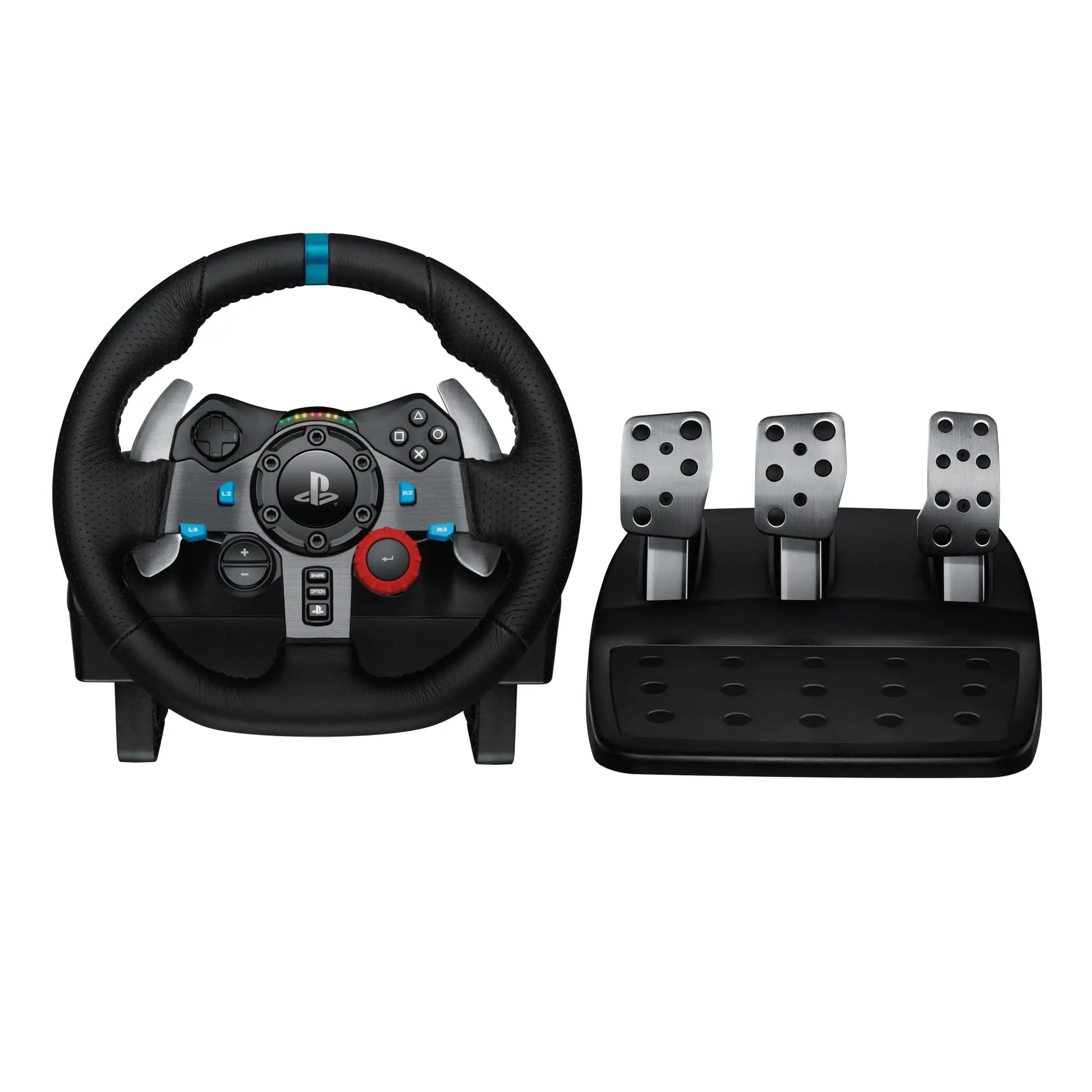 Logitech G29, Driving Force Volante de Carreras y Pedales, Force Feedback, Aluminio Anodizado, Palancas de Cambio, Enchufe Eu, Ps4/Ps3/Pc/Mac, USB 2.0/Alámbrico, PS4, PS3, Window 10.81, Windows 8, Windows 7, Mac OS 10.10+, Negro Logitech G