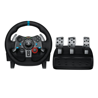 Logitech G29, Driving Force Volante de Carreras y Pedales, Force Feedback, Aluminio Anodizado, Palancas de Cambio, Enchufe Eu, Ps4/Ps3/Pc/Mac, USB 2.0/Alámbrico, PS4, PS3, Window 10.81, Windows 8, Windows 7, Mac OS 10.10+, Negro Logitech G