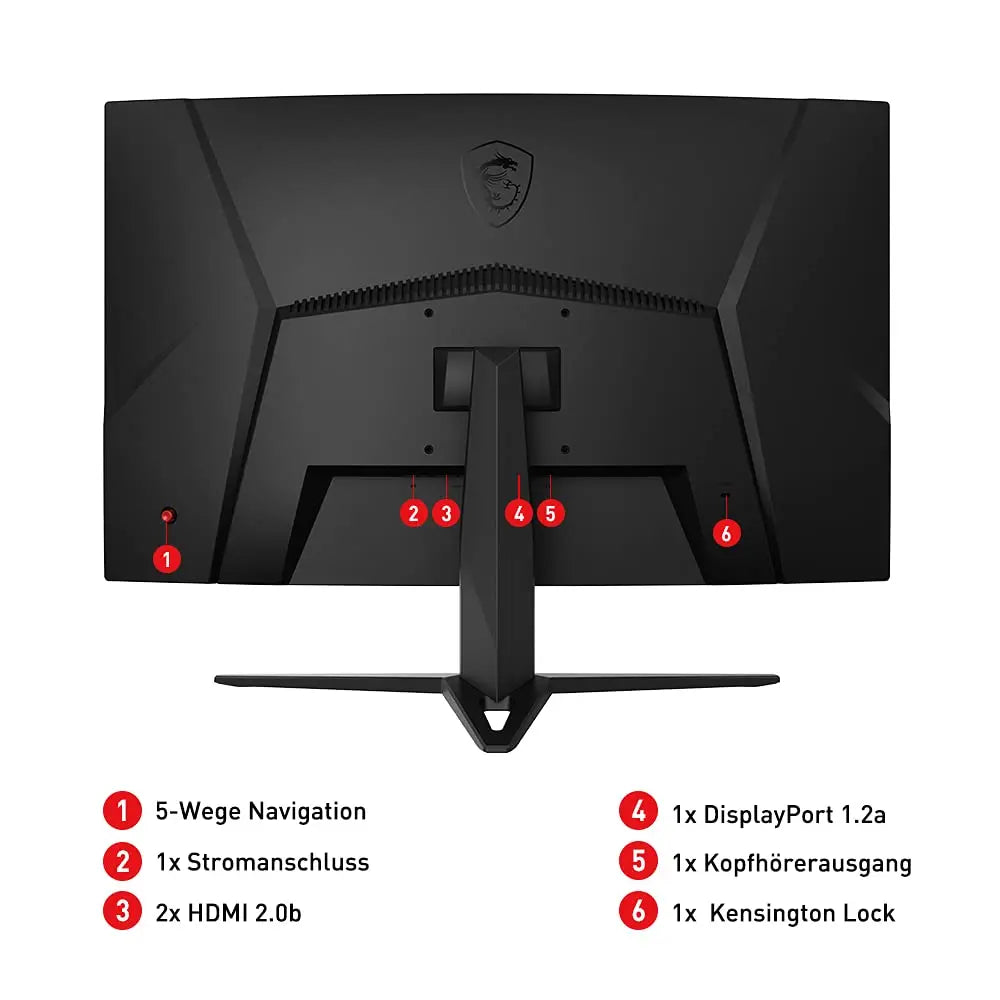 MSI Optix G27CQ4-006 - Monitor de Gaming, 27 Pulgadas, WQHD (2560 x 1440), Panel VA, 165 Hz, 1 ms, AMD FreeSync, HDMI, DP MSI