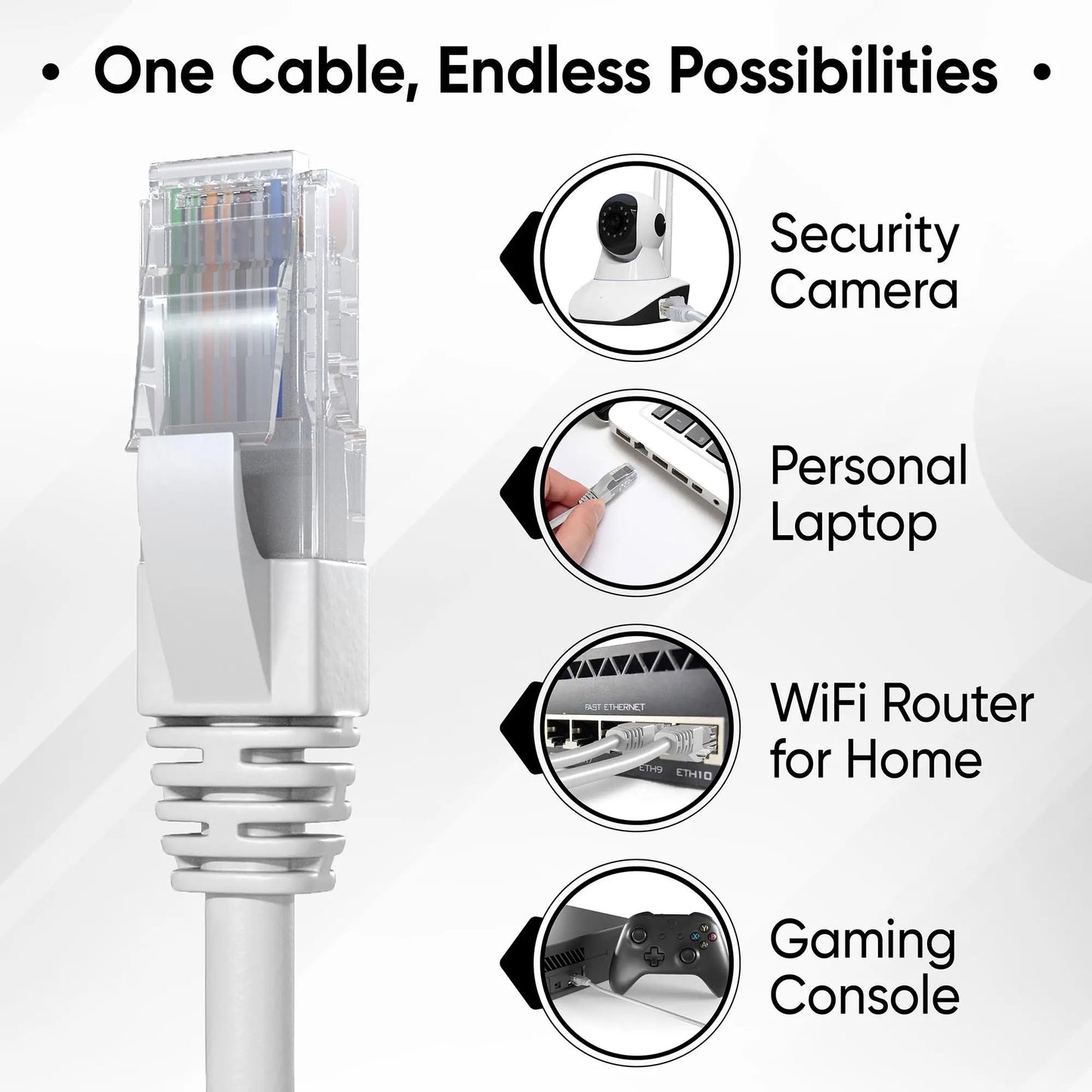 Mr. Tronic Granel Cable Ethernet Cat 6 De 100m, Bulk Cable de Red LAN Para Internet Rápida & Fiable - AWG24 Cat6 a Granel, 1 Gbps Internet 250 MHz UTP CCA (100 Metros, Gris) Mr. Tronic