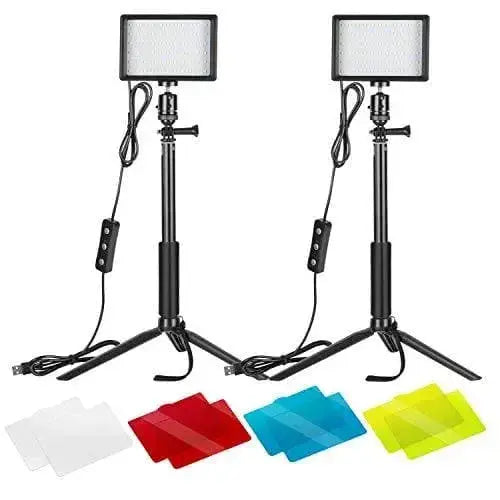 Neewer 2 X Luz de Vídeo LED USB de Regulables 5600K con Soporte de Trípode Profesional y Filtros de Color para Grabación Cámara NEEWER Cámara, Iluminación continua, NEEWER SacrificioShop sacrificioshop.com {{ shop.shopifyCountryName }} {{ shop.shopifyProvince }} B07T8FBZC2 44.49 Neewer 2 X Luz de Vídeo LED USB de Regulables 5600K con Soporte de Trípode Profesional y Filtros de Color para Grabación - Default Title