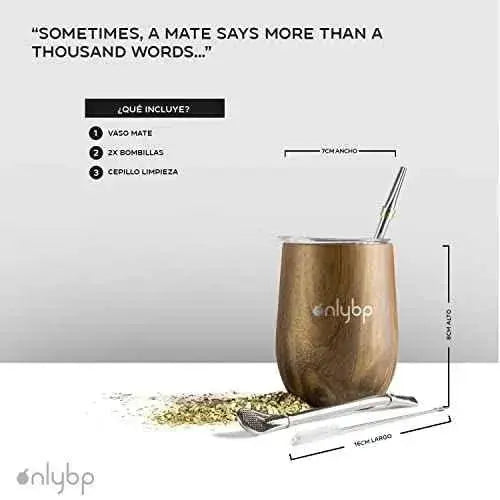 OnlyBP® Mate Argentino Kit Yerba - Incluye 2 Bombillas, Cepillo de Limpieza y Vaso de Acero Inoxidable (Madera) Cocina OnlyBP Cocina, OnlyBP, Termos y tazas SacrificioShop sacrificioshop.com {{ shop.shopifyCountryName }} {{ shop.shopifyProvince }} B08W4G6SVY 16.99 OnlyBP® Mate Argentino Kit Yerba - Incluye 2 Bombillas, Cepillo de Limpieza y Vaso de Acero Inoxidable (Madera) - Default Title