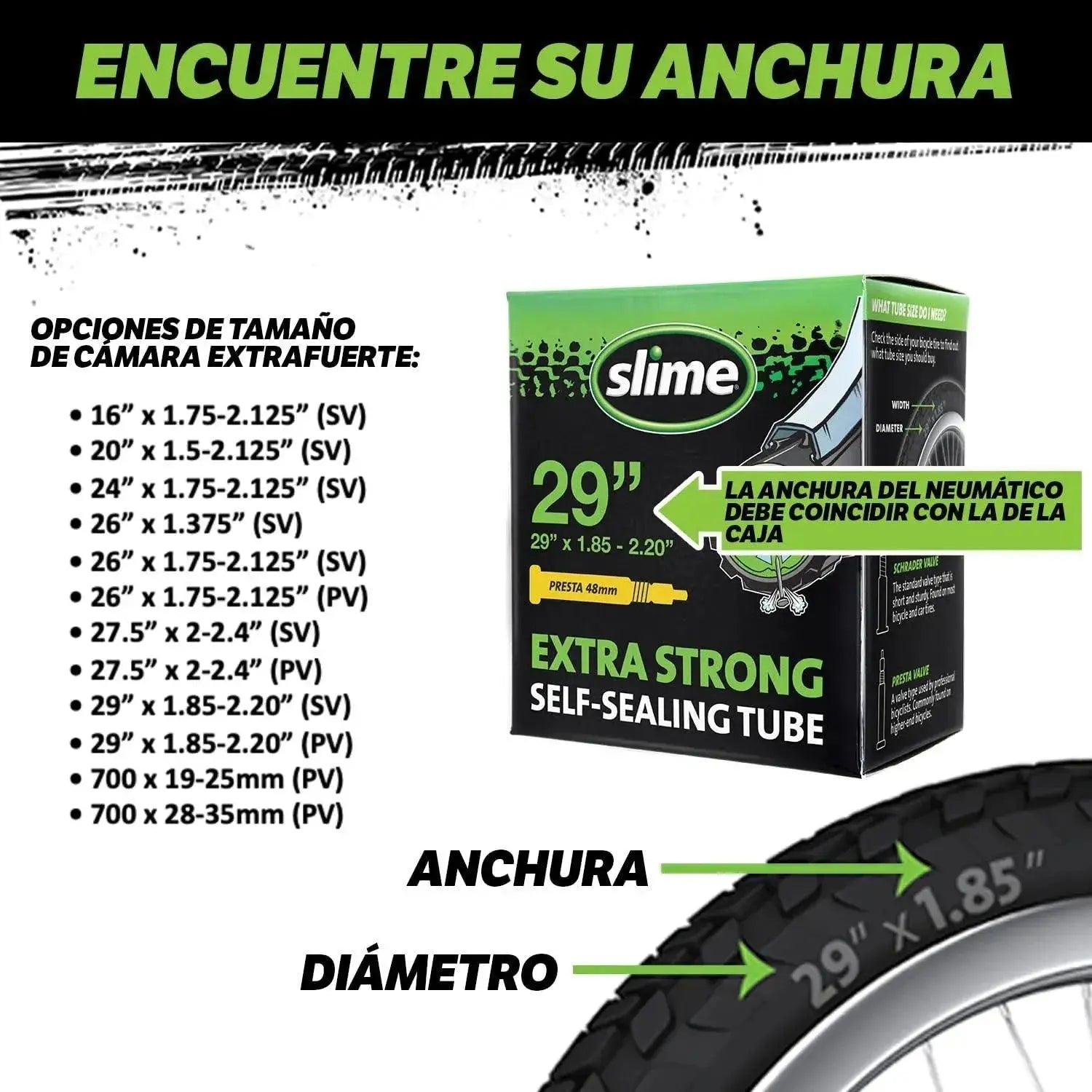 Slime Cámaras Interior de Bicicleta con Sellante de Pinchazos Slime, Sellado Autónomo, Válvula Schrader Deportes Slime Deportes, Herramientas y equipo, Slime SacrificioShop sacrificioshop.com {{ shop.shopifyCountryName }} {{ shop.shopifyProvince }} B017MH6YEO 10.39 Slime Cámaras Interior de Bicicleta con Sellante de Pinchazos Slime, Sellado Autónomo, Válvula Schrader - Default Title