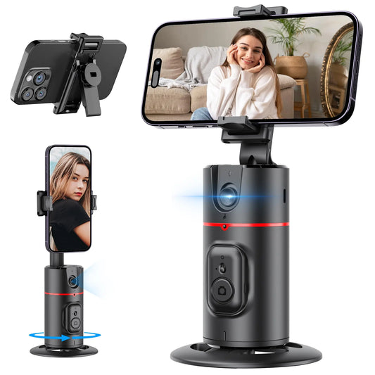 Trípode para Smartphone, Extensible, Soporte para teléfono móvil con función de Seguimiento de 360° de la Cara y Mando a Distancia, no Requiere aplicación - SacrificioShop