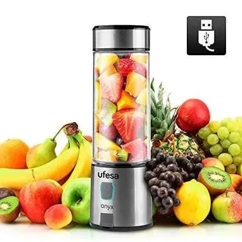 Ufesa BS2400 Onyx Mini Batidora Portátil Recargable USB, Batería de 5100 mAh, Botella de 400ml, Cuerpo y Cuchillas de Acero Inoxidable Cocina Ufesa Batidoras de vaso individuales, Cocina, Ufesa SacrificioShop sacrificioshop.com {{ shop.shopifyCountryName }} {{ shop.shopifyProvince }} B08YKF46LK 41.99 Ufesa BS2400 Onyx Mini Batidora Portátil Recargable USB, Batería de 5100 mAh, Botella de 400ml, Cuerpo y Cuchillas de Acero Inoxidable - Default Title