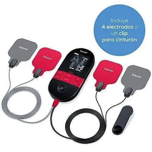 Beurer EM 59 Electroestimulador digital con función Calor, TENS, EMS y Masaje, 2 Canales, Función calor, 4 Electrodos, Intensidad regulable. Aparatos para el cuidado personal Beurer Aparatos para el cuidado personal, Beurer, Electroestimuladores musculares y nerviosos SacrificioShop sacrificioshop.com Spain A Coruña B0872DQW46 77.80 Beurer EM 59 Electroestimulador digital con función Calor, TENS, EMS y Masaje, 2 Canales, Función calor, 4 Electrodos, Intensidad regulable. - Default Title