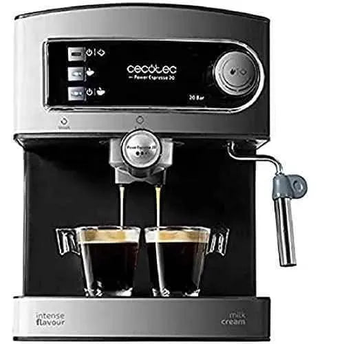 Cecotec Cafetera Express Manual Power Espresso 20. 850W, Presión 20 Bares, Depósito de 1,5L, Brazo Doble Salida, Vaporizador Cocina Cecotec Cafeteras, Cecotec, Cocina SacrificioShop sacrificioshop.com {{ shop.shopifyCountryName }} {{ shop.shopifyProvince }} B0763N7WMP 56.90 Cecotec Cafetera Express Manual Power Espresso 20. 850W, Presión 20 Bares, Depósito de 1,5L, Brazo Doble Salida, Vaporizador - Default Title