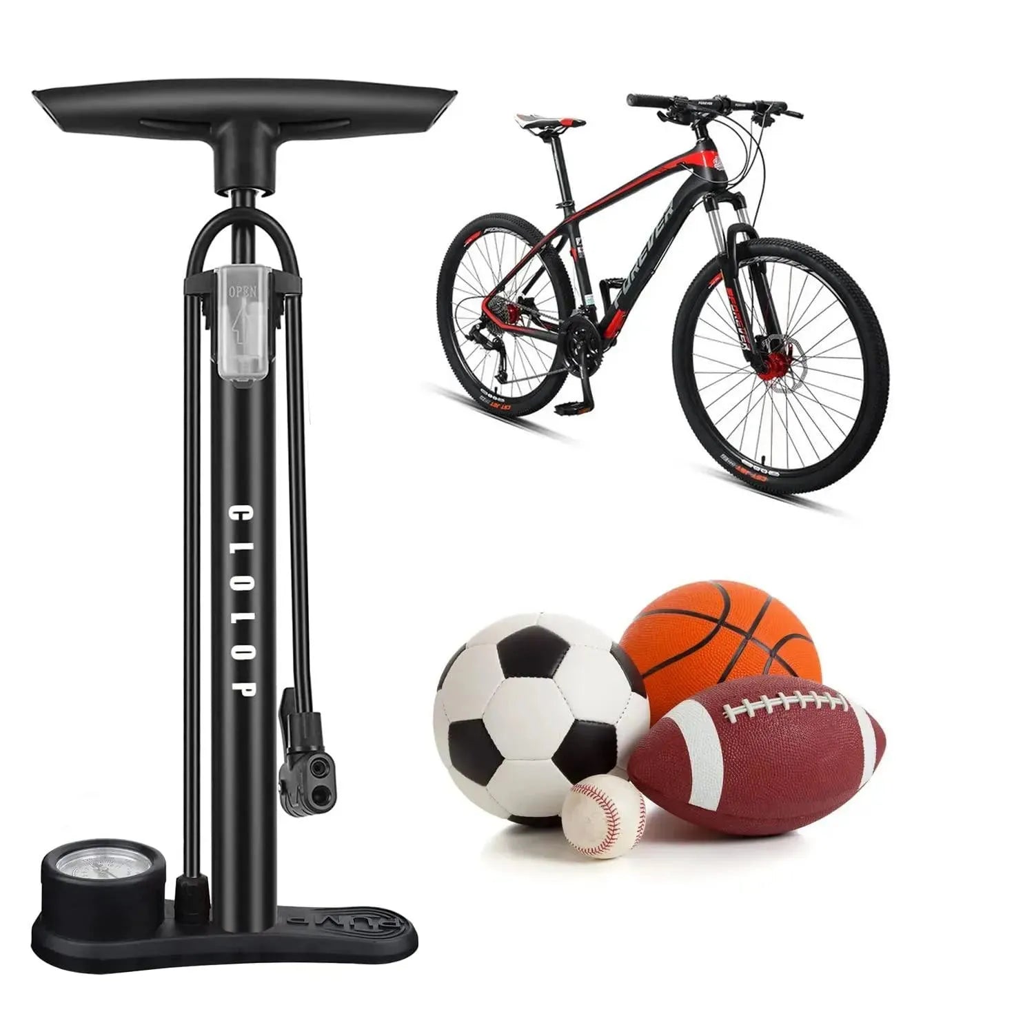 CLOLOP Bomba de Piso para Bicicleta con manómetro - Bomba de Alta presión 160 PSI con inflador de Bola de Aire Compatible con válvula Schrader y Presta Deportes CLOLOP Bombas de pie, CLOLOP, Deportes SacrificioShop sacrificioshop.com {{ shop.shopifyCountryName }} {{ shop.shopifyProvince }} B0BCVM9DVD 14.44 CLOLOP Bomba de Piso para Bicicleta con manómetro - Bomba de Alta presión 160 PSI con inflador de Bola de Aire Compatible con válvula Schrader y Presta - Default Title