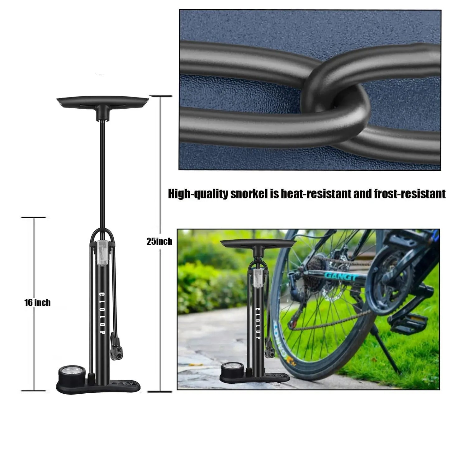 CLOLOP Bomba de Piso para Bicicleta con manómetro - Bomba de Alta presión 160 PSI con inflador de Bola de Aire Compatible con válvula Schrader y Presta Deportes CLOLOP Bombas de pie, CLOLOP, Deportes SacrificioShop sacrificioshop.com {{ shop.shopifyCountryName }} {{ shop.shopifyProvince }} B0BCVM9DVD 14.44 CLOLOP Bomba de Piso para Bicicleta con manómetro - Bomba de Alta presión 160 PSI con inflador de Bola de Aire Compatible con válvula Schrader y Presta - Default Title