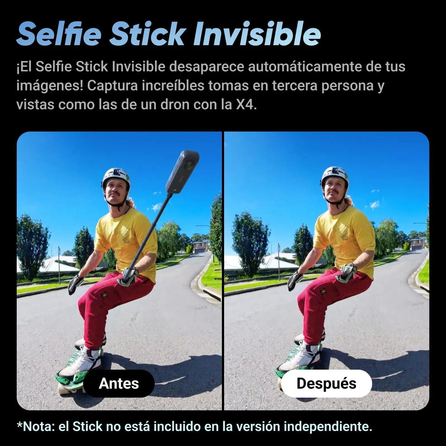 Insta360 X4 - Cámara de acción Impermeable 8K 360, Vídeo 4K Gran Angular, Efecto Selfie Stick Invisible, 135 Min Batería Cámara Insta360 Cámara, Cámaras deportivas, Insta360 SacrificioShop sacrificioshop.com {{ shop.shopifyCountryName }} {{ shop.shopifyProvince }} B0CXPWMZQS 559.99 Insta360 X4 - Cámara de acción Impermeable 8K 360, Vídeo 4K Gran Angular, Efecto Selfie Stick Invisible, 135 Min Batería - Default Title