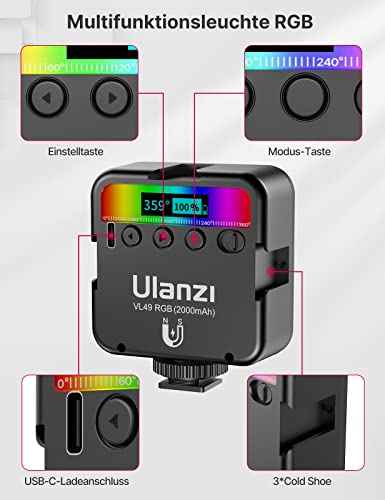 Luz de Relleno Led para Vídeo, Fotografía, ULANZI VL49 RGB, Ajustable 2500-9500K, 2000 mAh Incorporada Batería Electrónica ULANZI Electrónica, Iluminación continua, ULANZI SacrificioShop sacrificioshop.com {{ shop.shopifyCountryName }} {{ shop.shopifyProvince }} B08PYN6LWP 29.99 Luz de Relleno Led para Vídeo, Fotografía, ULANZI VL49 RGB, Ajustable 2500-9500K, 2000 mAh Incorporada Batería - Default Title