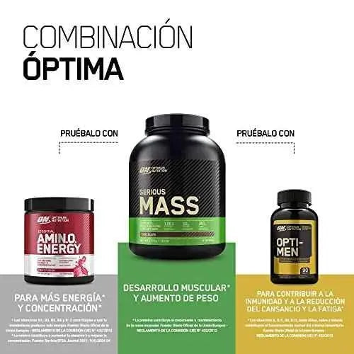 Optimum Nutrition Serious Mass Proteina en Polvo, Mass Gainer Alto en Proteína, con Vitaminas, Creatina y Glutamina, Chocolate, 8 Porciones, 2,73kg Drugstore OPTIMUM NUTRITION Drugstore, OPTIMUM NUTRITION, Proteínas de suero de leche SacrificioShop sacrificioshop.com {{ shop.shopifyCountryName }} {{ shop.shopifyProvince }} B0015R36SK 38.40 Optimum Nutrition Serious Mass Proteina en Polvo, Mass Gainer Alto en Proteína, con Vitaminas, Creatina y Glutamina, Chocolate, 8 Porciones, 2,73kg - Default Title