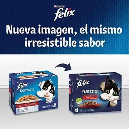 Purina Felix Fantastic Comida Húmeda para Gato Adulto Pack Surtido, 44 sobres de 85g Productos para animales Felix Felix, Húmeda, Productos para animales SacrificioShop sacrificioshop.com {{ shop.shopifyCountryName }} {{ shop.shopifyProvince }} B08WSYSQVL 19.29 Purina Felix Fantastic Comida Húmeda para Gato Adulto Pack Surtido, 44 sobres de 85g - Default Title