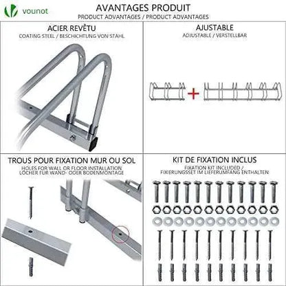 Soporte para Aparcar 5 Bicicletas, Aparcamiento Estacionamiento para Bicis, Suelo y Pared Montaje, Interior y Exterior Deportes VOUNOT Aparcabicicletas y soportes para bicicletas, Deportes, VOUNOT SacrificioShop sacrificioshop.com {{ shop.shopifyCountryName }} {{ shop.shopifyProvince }} B0899SBTN9 27.72 Soporte para Aparcar 5 Bicicletas, Aparcamiento Estacionamiento para Bicis, Suelo y Pared Montaje, Interior y Exterior - Default Title