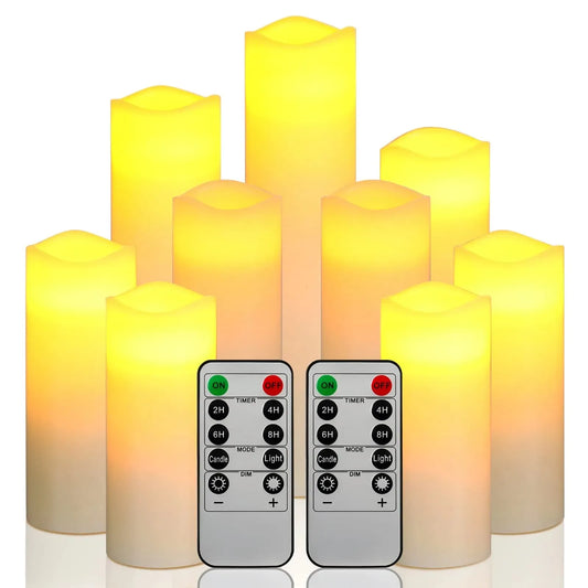 Velas LED de la batería, Juego de 9 - Columna de Cera verdadera Marfil con Control Remoto Temporizador. Casa Da by Casa, Da by, Velas eléctricas y LED SacrificioShop sacrificioshop.com {{ shop.shopifyCountryName }} {{ shop.shopifyProvince }} B07C3CKYWV 38.99 Velas LED de la batería, Juego de 9 - Columna de Cera verdadera Marfil con Control Remoto Temporizador. - Default Title